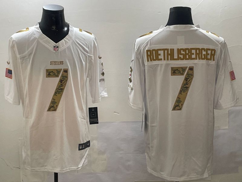Men Pittsburgh Steelers #7 Roethlisberger White admiral 2024 Nike Limited NFL Jersey style 2->pittsburgh steelers->NFL Jersey